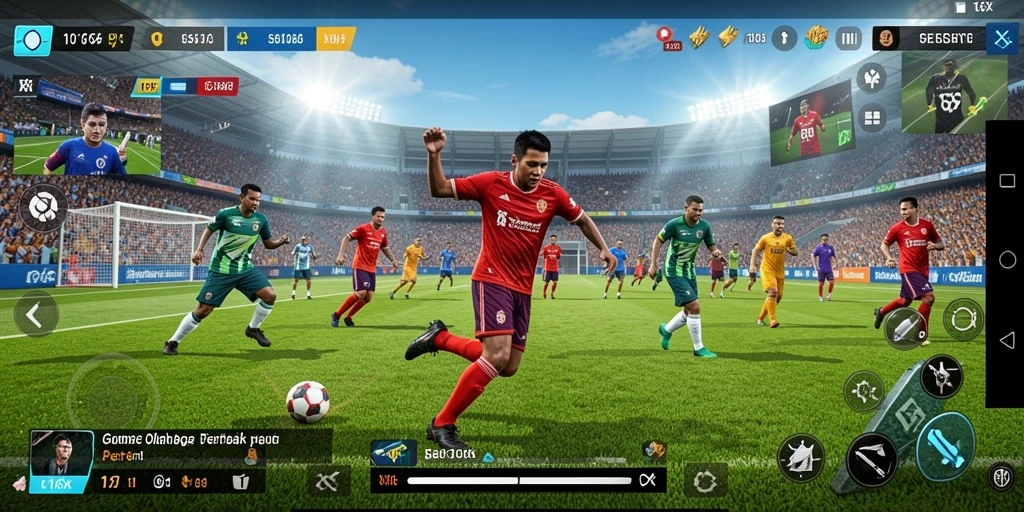 Screenshot <strong>116X</strong> menampilkan duel seru antar pemain di lapangan.