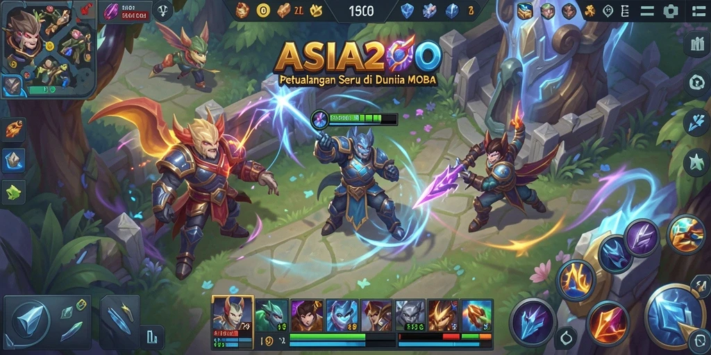 Tampilan gameplay seru di dunia ASIA200 yang kompetitif.