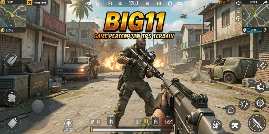 Gameplay seru BIG11 dengan aksi tembak-menembak yang intens.