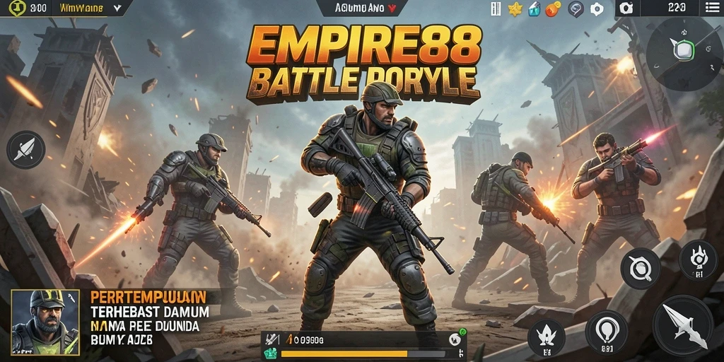 Tampilan gameplay seru dalam EMPIRE88, pertempuran sengit Battle Royale.