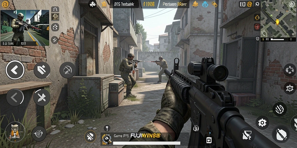 Tampilan seru dari gameplay FUJIWIN88 di aksi medan perang.