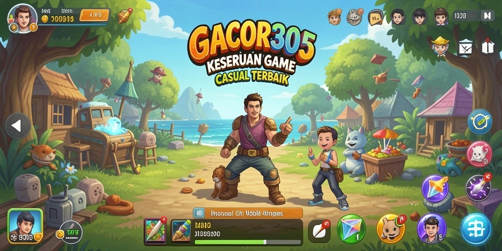 Gameplay GACOR305 yang seru dan penuh warna di layar.