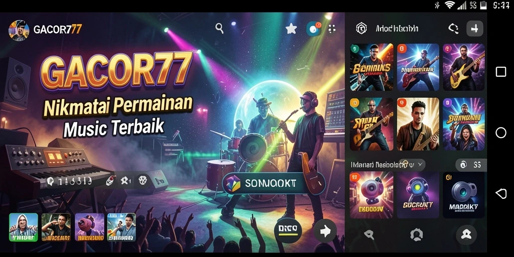 Tampilan gameplay GACOR77 saat Anda bermain musik dengan seru.