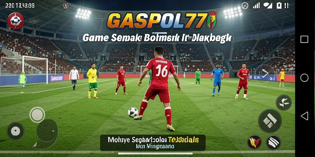 Tampilan aksi seru dari gameplay sepak bola GASPOL77.