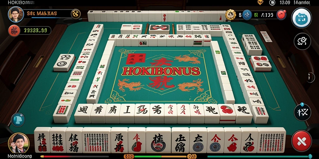 Tampilan gameplay HOKIBONUS yang menarik dan menantang di Mahjong.