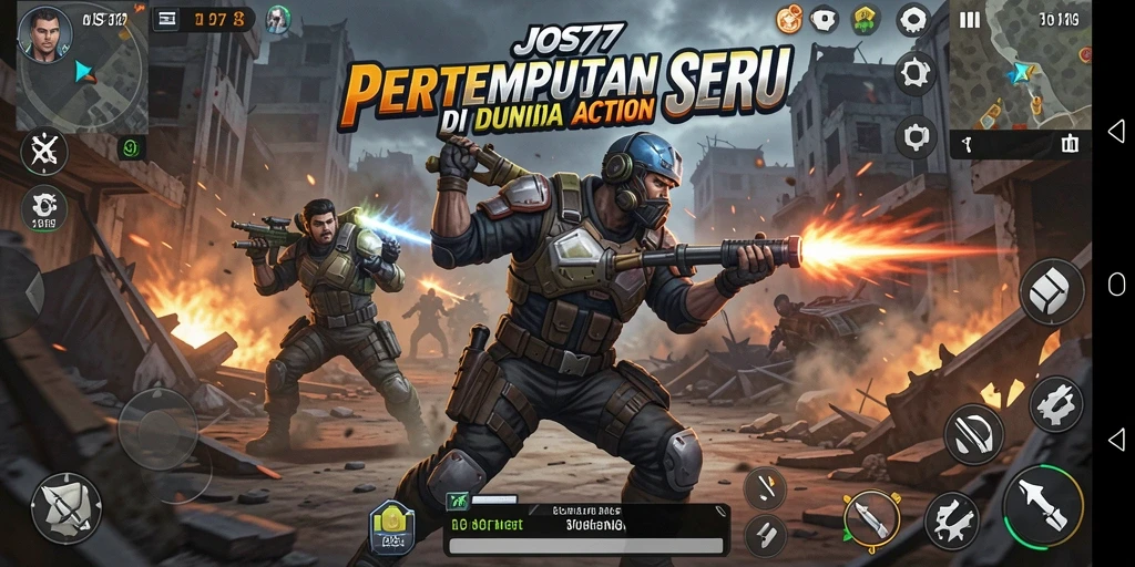 Screenshot JOS77 menampilkan aksi mendebarkan dalam pertempuran.
