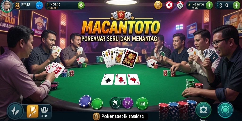 Tampilan gameplay Poker yang seru dalam MACANTOTO.