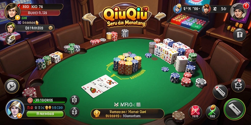 Screenshot MPO76 menunjukkan intensitas permainan QiuQiu yang seru.