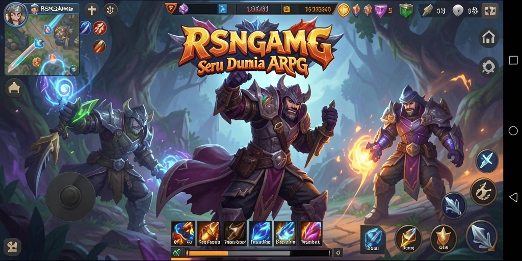 Screenshot RSNGAME menampilkan aksi pertarungan epik dalam dunia ARPG.