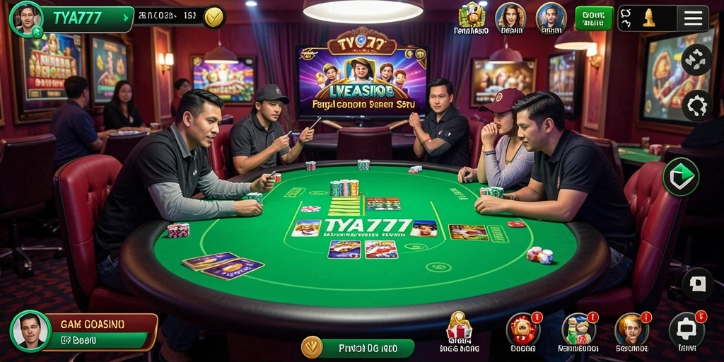Gameplay seru di TYA777 dengan dealer langsung dan permainan kasino.